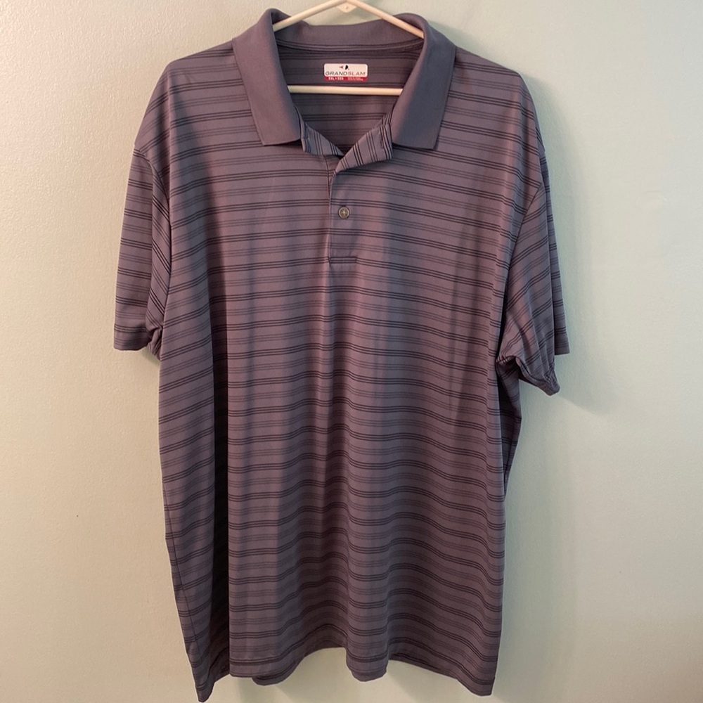 Grand slam dark grey stripes polo shirt